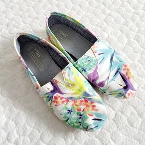 Toms tropical flats shoes 7.5 floral Beach beachy